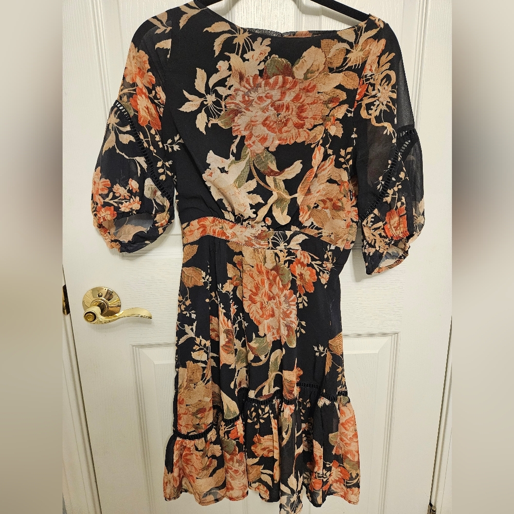 Floral Black Jumpsuit